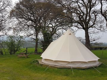 Stunning views from bell tent
