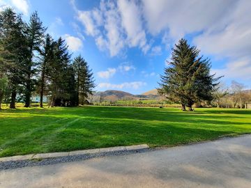 Camping area looking over towards the fells