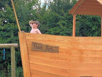 Giant wooden ark in the kids play area