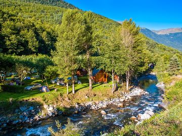 Views of the campsite from the other side of the river