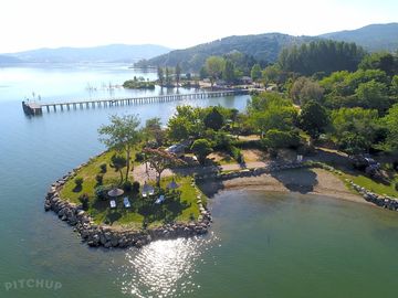 Aerial view of the beach area
