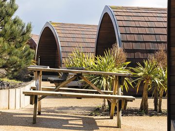 Exterior of camping pods