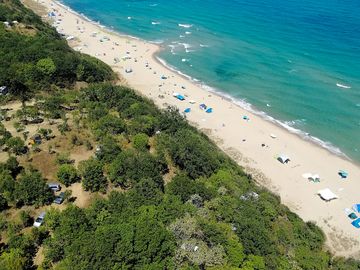 Beach access from the campsite