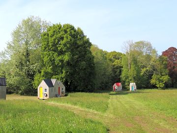 Lodges dotted around the space