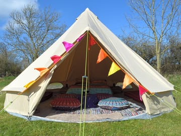 Bell tent in its own private meadow