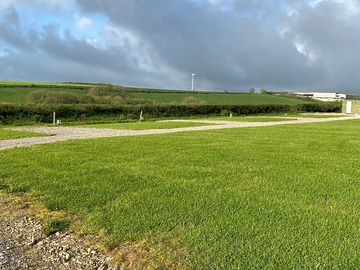 Hardstanding pitch with electric