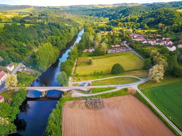 The bridge of Saint Gal on the river La Sioule