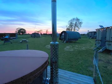 Glampsite at dusk