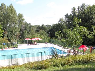 Relax by the large pool