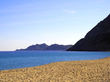 Lozari beach, two kilometres away