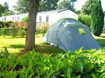 Partly-shaded tent pitches