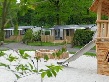 Playground by the caravans