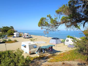 Beach on the campsite