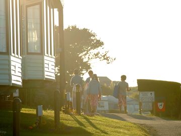 Front windows of some of our two-bedroom caravans