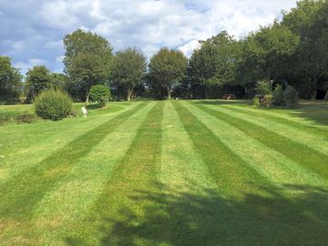 Spacious grass pitches