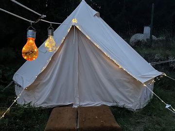 The tent at night