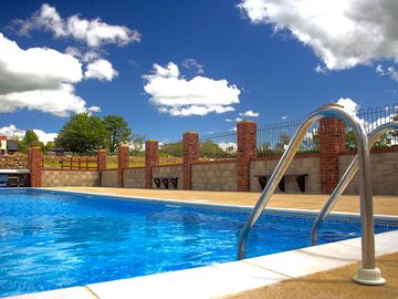 The outdoor pool