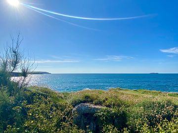 View on nearby coastal path