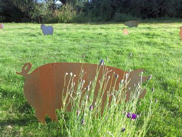 Metal farm animals