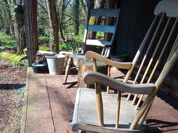 Decking area of the hut