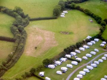 Large pitching field at the top of the park