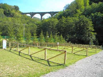 Pitches with view of viaduct