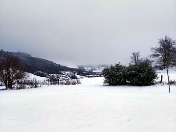 The campsite in wintertime