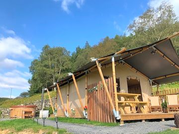 Safari tent exterior