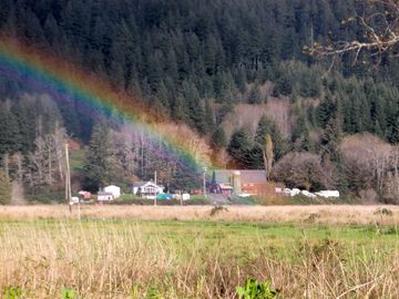 Rainbow over the clubhouse