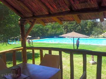 View of the pool from the terrace