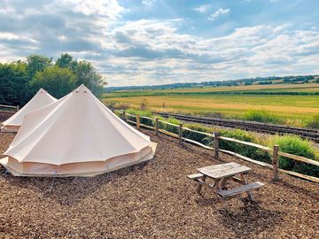 The area for the bell tents looks stunning