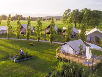 Safari tents at glamping kolpa resort