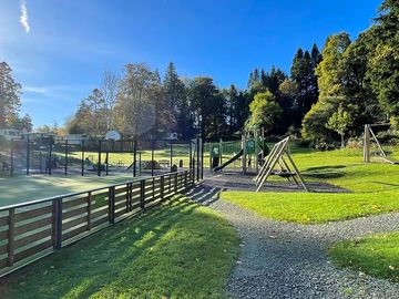 On site playground which boasts an astroturf, zip wire, woodland adventure course and more.