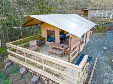External of safari tent