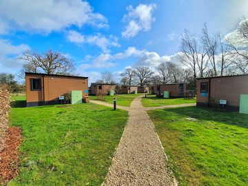 The glamping pod area