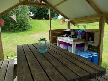 Outside dining area