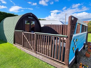 Twin-bedded camping pod