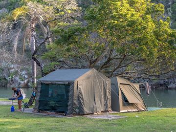 Riverside camping