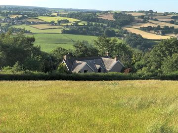 The view across the valley from the property