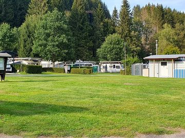 Neatly mown pitches