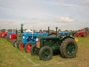 Tractors on display