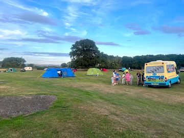 Ice cream van and pitches