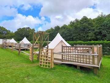 Bell tents with deck