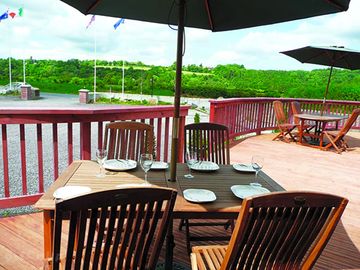 Decking area over looking the hill of dowth