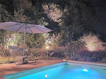 Swimming pool by night