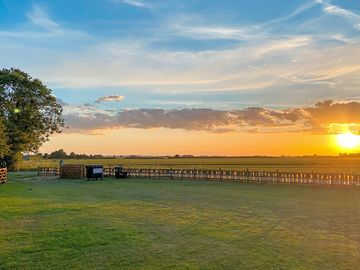 Sunset from pitch