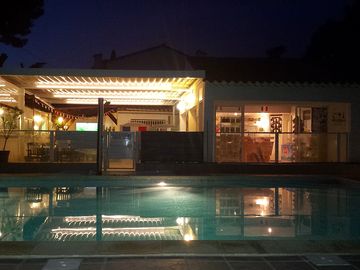 Living area with bar and pool