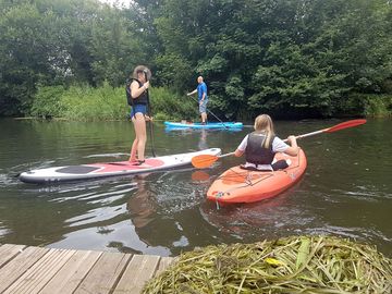 Paddle boarding and kayaking, 15 minutes walk from campsite via public footpath or 1/2mile by car.