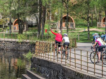 Cycling around the site