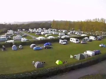 Birds eye view of the camping field